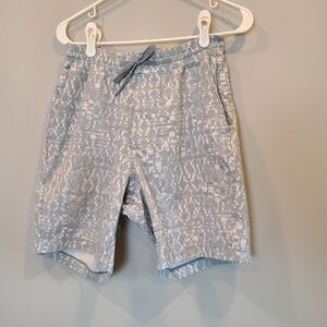 Lululemon Bowline Short Mens Small Super Structure Mesh Blue Cast Multi 8 in